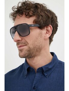 Armani Exchange okulary przeciwsłoneczne męskie kolor czarny 0AX4104S