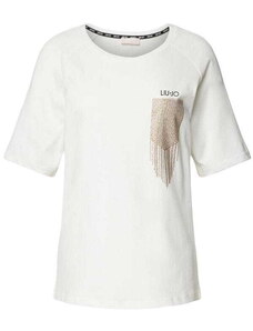 T-shirt damski LIU JO TA4136 JS003 9008 biały (XS)