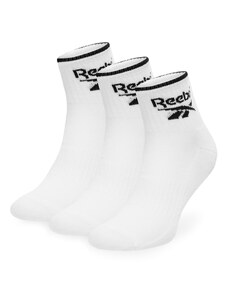 Zestaw 3 par wysokich skarpet unisex Reebok R0362-SS24 (3-pack) Biały
