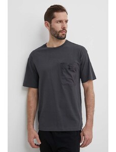 Columbia t-shirt bawełniany Landroamer męski kolor szary gładki 2076021