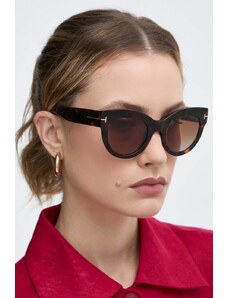 Tom Ford okulary przeciwsłoneczne damskie kolor brązowy FT1063_5152T