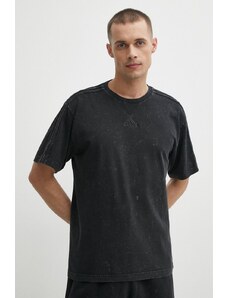 adidas t-shirt bawełniany męski kolor czarny wzorzysty IN3166