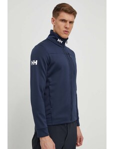 Helly Hansen bluza sportowa Crew Fleece kolor granatowy gładka