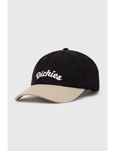 Dickies czapka z daszkiem bawełniana KEYSVILLE CAP kolor czarny z aplikacją DK0A4YPA