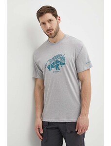 Columbia t-shirt bawełniany Rockaway River kolor szary z nadrukiem 2036401
