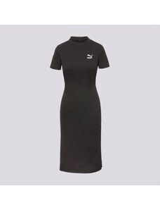 Puma Sukienka Classics Ribbed Damskie Odzież Sukienki i spódnice 62425601 Czarny