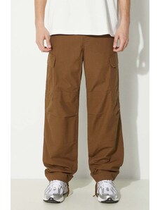 Carhartt WIP spodnie bawełniane Regular Cargo Pant kolor brązowy proste I032467.1ZD02