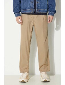 Carhartt WIP spodnie bawełniane Abbott Pant kolor beżowy proste I033126.8Y02