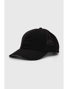 Timberland czapka z daszkiem kolor czarny z aplikacją TB0A2PBV0011