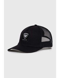 Rossignol czapka z daszkiem kolor czarny z aplikacją RLMMH24