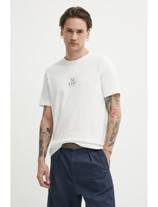 Marc O'Polo t-shirt bawełniany męski kolor biały z nadrukiem 423201251070
