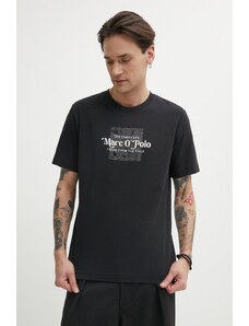 Marc O'Polo t-shirt bawełniany męski kolor czarny z nadrukiem 423201251076