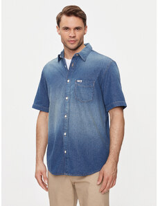 Wrangler Koszula jeansowa 112350183 Niebieski Regular Fit