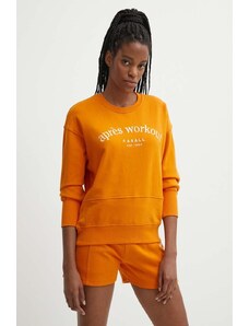 Casall bluza bawełniana damska kolor pomarańczowy z aplikacją