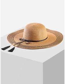 Inny Feba Damski kapelusz plażowy ozdobne rondo F65/K42/849 (UNIVERSAL)