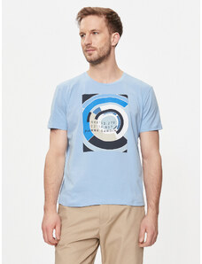 Pierre Cardin T-Shirt C5 21050.2101 Błękitny Regular Fit