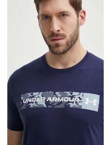 Under Armour t-shirt męski kolor granatowy z nadrukiem 1376830