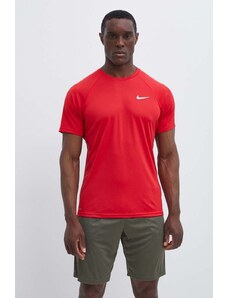 Nike t-shirt treningowy kolor czerwony gładki