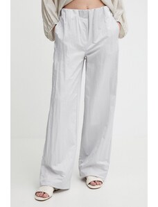 Calvin Klein Jeans spodnie damskie kolor szary proste high waist J20J223122
