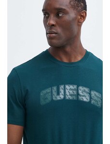 Guess t-shirt GASTON męski kolor zielony z nadrukiem Z4RI00 J1314
