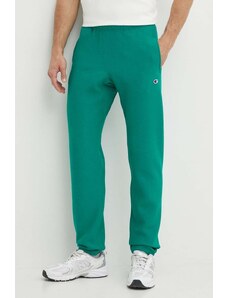 Champion spodnie męskie kolor zielony z aplikacją 216540