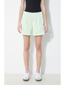 adidas Originals szorty damskie kolor zielony z aplikacją high waist IP0719