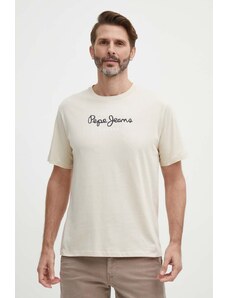 Pepe Jeans t-shirt bawełniany Eggo męski kolor szary z nadrukiem