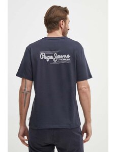 Pepe Jeans t-shirt bawełniany SINGLE CLIFORD męski kolor granatowy z nadrukiem PM509367