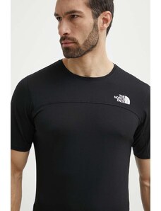 The North Face t-shirt sportowy Sunriser kolor czarny gładki NF0A84KNJK31