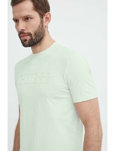 Guess t-shirt ALPHY męski kolor zielony z aplikacją Z2YI11 J1314