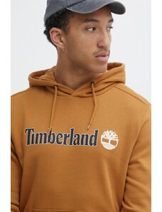 Timberland bluza męska kolor brązowy z kapturem z nadrukiem TB0A5UKKP471