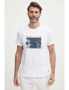 Pepe Jeans t-shirt bawełniany CIEL męski kolor biały z nadrukiem PM509372