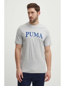 Puma t-shirt bawełniany SQUAD męski kolor szary z aplikacją 678967