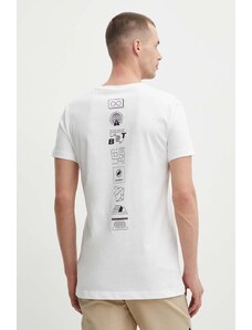 Mammut t-shirt Massone męski kolor biały z nadrukiem