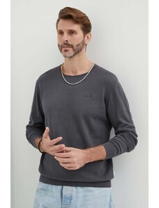 Pepe Jeans sweter lniany MILLER kolor szary lekki PM702422