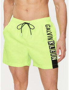 Calvin Klein Swimwear Szorty kąpielowe KM0KM00991 Zielony Regular Fit