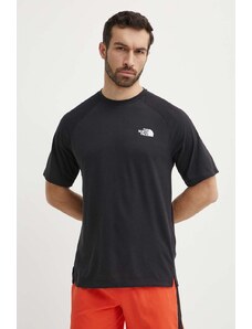 The North Face t-shirt sportowy Foundation kolor czarny gładki NF0A87FQKS71