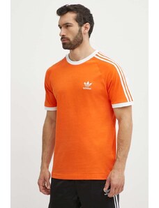 adidas Originals t-shirt bawełniany męski kolor pomarańczowy z aplikacją IM9382