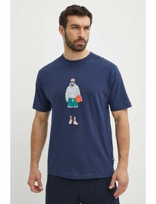 New Balance t-shirt bawełniany męski kolor niebieski z nadrukiem MT41578NNY