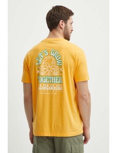 Napapijri t-shirt bawełniany S-Boyd męski kolor pomarańczowy z nadrukiem NP0A4HQFY1J1