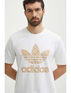 adidas Originals t-shirt bawełniany męski kolor biały z nadrukiem IS0261