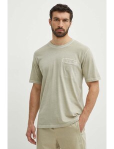 adidas Originals t-shirt bawełniany męski kolor beżowy gładki IS1763