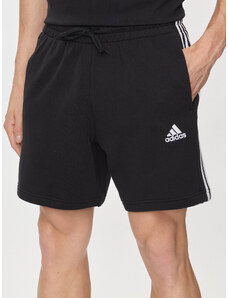 adidas Szorty sportowe Essentials French Terry 3-Stripes Shorts IC9435 Czarny Regular Fit
