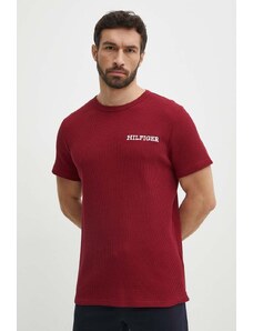 Tommy Hilfiger t-shirt lounge bawełniany kolor czerwony gładki UM0UM03116