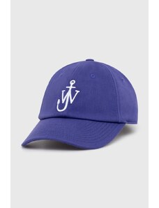 JW Anderson czapka z daszkiem bawełniana Baseball Cap kolor fioletowy z aplikacją AC0198.FA0349.830