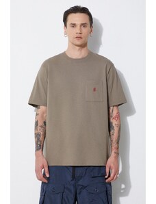 Gramicci t-shirt bawełniany One Point męski kolor brązowy z aplikacją G304.OGJ
