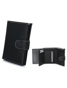 marka niezdefiniowana Alessandro Paoli czarny męskie portfel skórzany duży K49