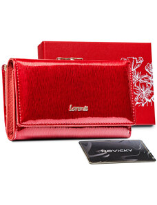Kompaktowy skórzany portfel z zewnętrzną portmonetką na bigiel - Lorenti