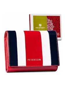 Kompaktowy portfel damski ze skóry naturalnej - Peterson
