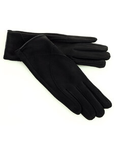 marka niezdefiniowana Rękawiczki damskie ocieplane stebnowane nubuk - MARCO MAZZINI - czarne